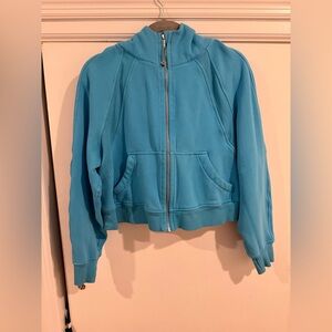 Lululemon Scuba Oversized Full Zip Hoodie Kayak Blue M/L Medium Large EUC